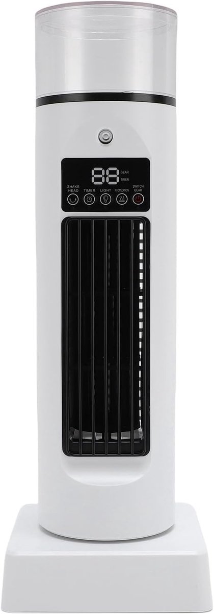 Torenventilator - Luchtkoeler Bevochtiger - Persoonlijke Verkoeling - 4-in-1 Functies - 34.5cm Hoog - Zwart