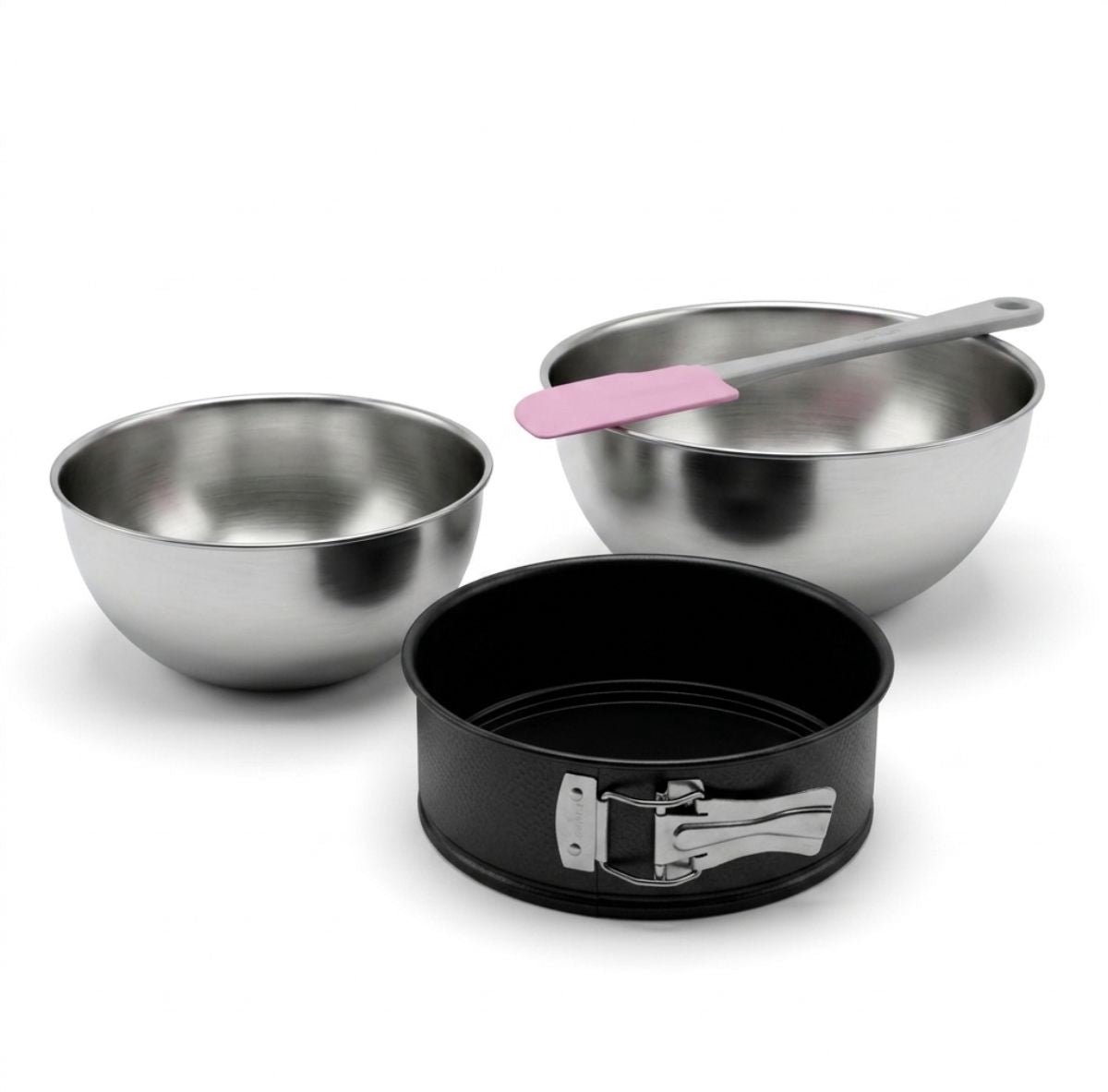 Bakset met mini taartvorm 18 cm, 2 mengkommen en 1 spatel Zenker