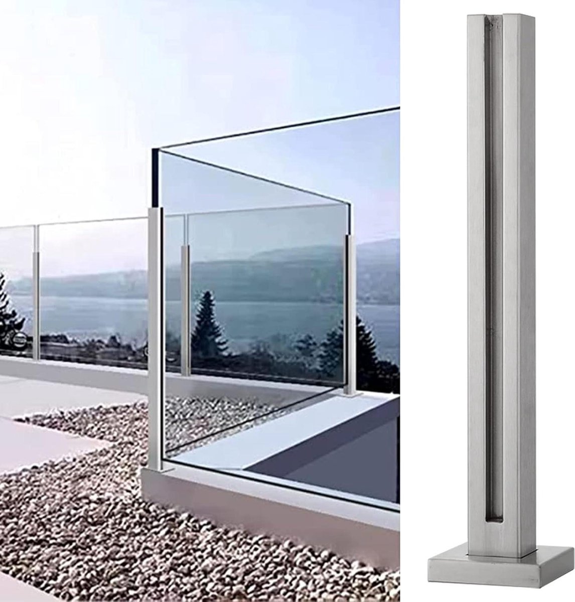 RVS RVS Systeem - Hekwerk Ondersteuning - Balkon Afscherming - Sterke Draagkracht - 10x10c