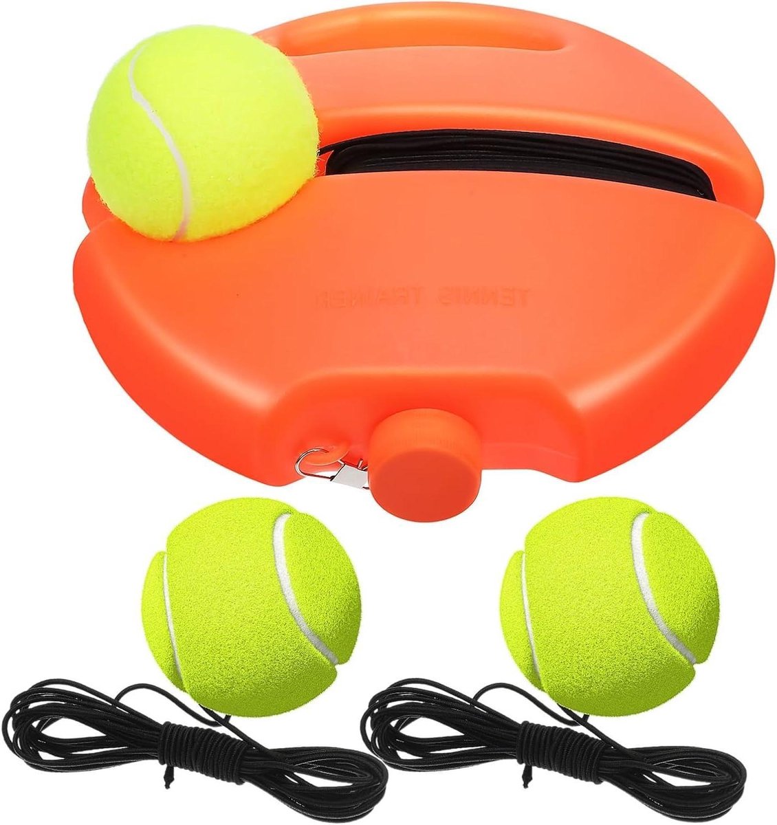 Tennistrainer Rebounder Set - Oefensysteem Tennis - Verbeter Balgevoel - Draagbare Basis - 20 x 20 x 4.57 cm - Oranje
