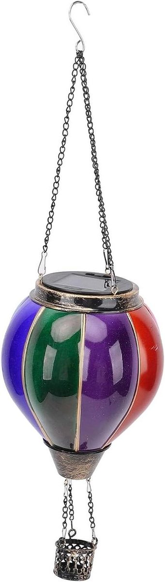 Zonne Lantaarn - Buitenlamp Hangend - Tuin Verlichten - Warm Vlam Effect - 15x52 cm - Zwar