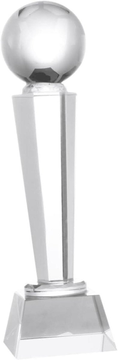 Voetbal Trofee - Bekertrofee Award - Wedstrijd Prijzen - Kristal Kwartsmateriaal - 7 centimeter hoog - Transparant