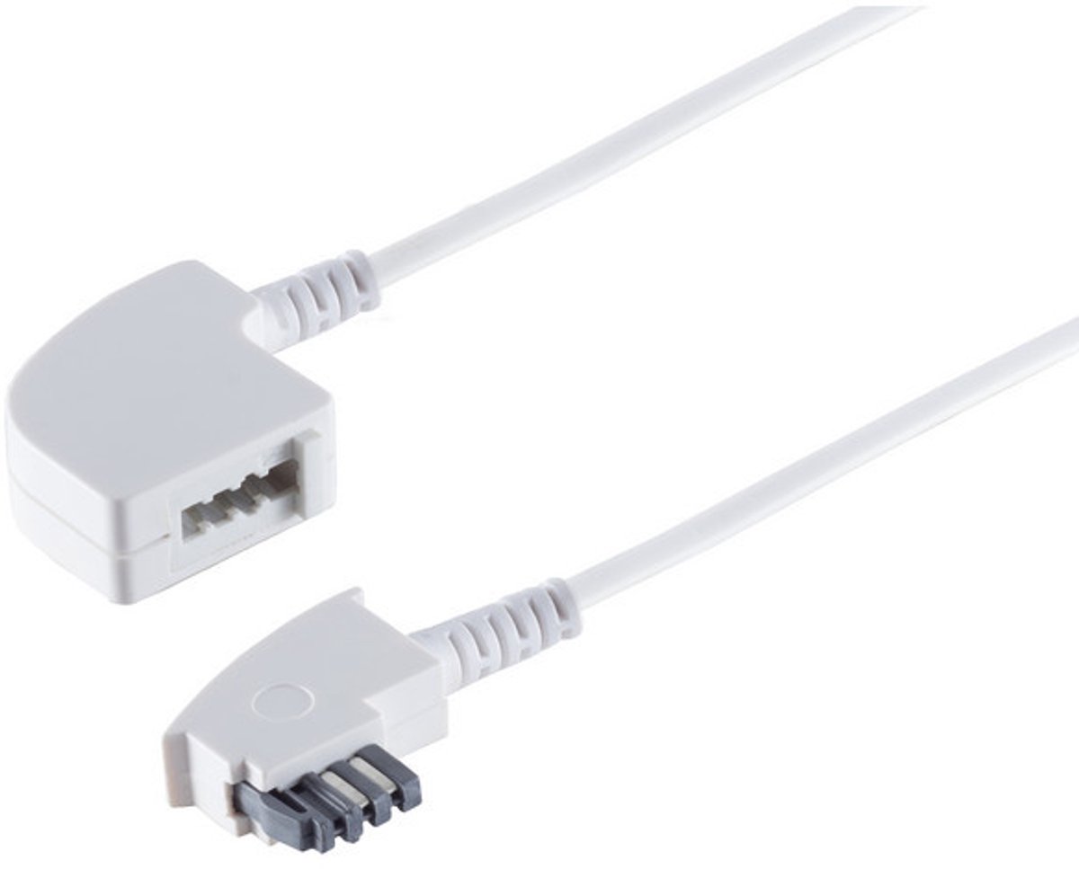 TAE N-Stecker / TAE N-Kupplung weiß 6m