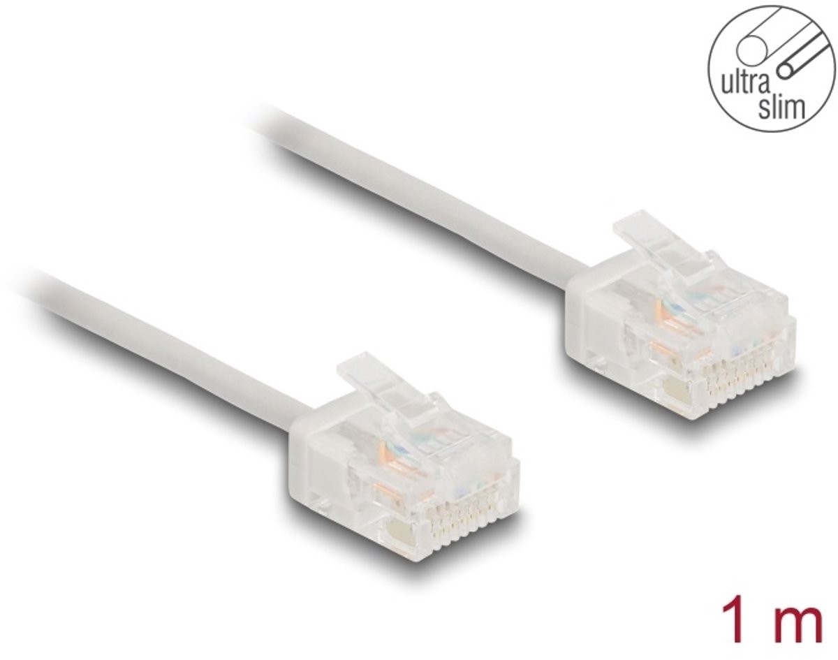 DeLOCK 80758 netwerkkabel Grijs 1 m Cat6 U/UTP (UTP)