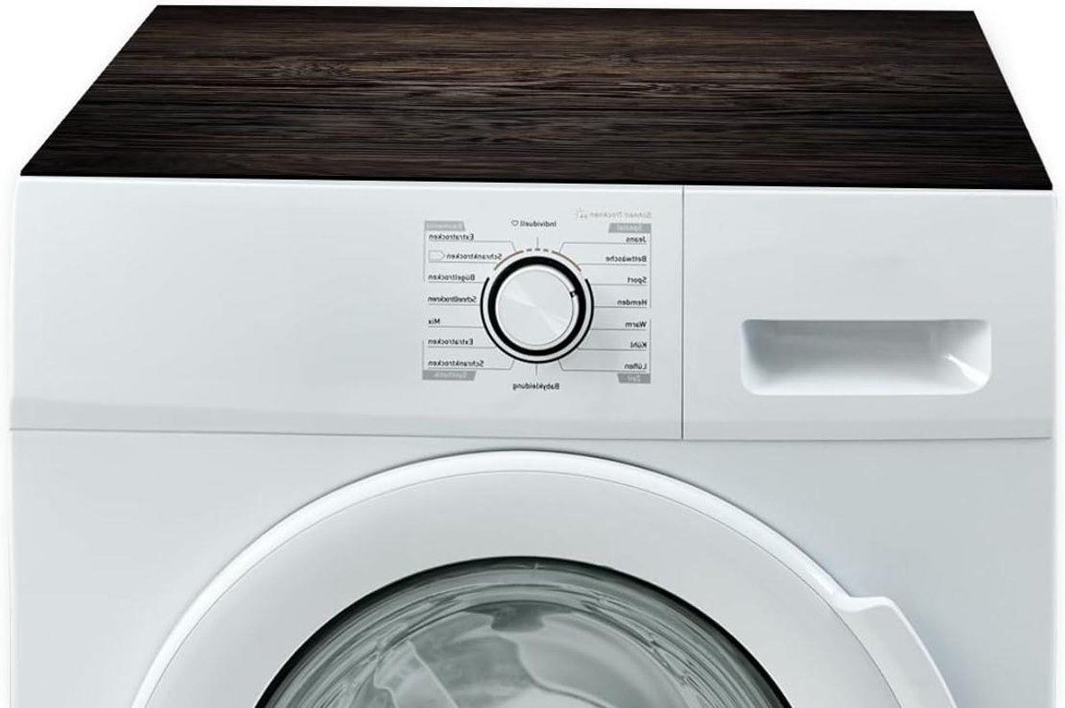 Wasmachine Onderlegger - Antislip Mat - Huishoudelijk Gebruik - Op Maat Te Snijden - 60 x 60 cm - Donker Houtlook