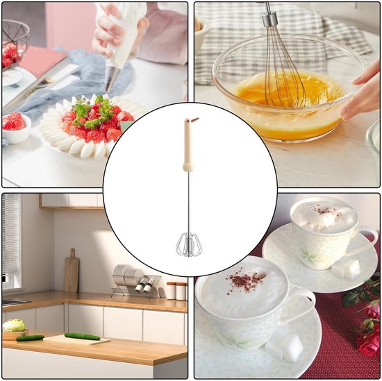 Semi-automatische mixer - Keuken garde - Snel kloppen - Draadloos ontwerp - 34 cm - Crèmekleurig — afbeelding 5
