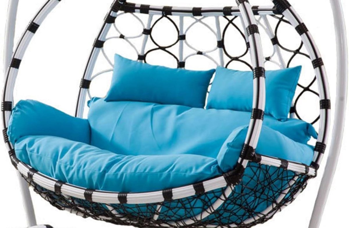 Hangstoelkussen - Schommelkussen - Buiten Ontspannen - Waterdicht Polyester - 150x110 cm - Blauw