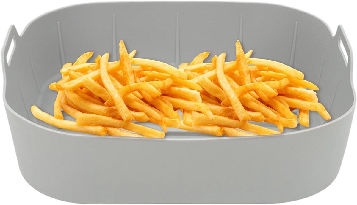 Airfryer Bakmatten - Herbruikbare Voeringen - Bakken en Braden - Antiaanbaklaag - 223 cm - Grijs