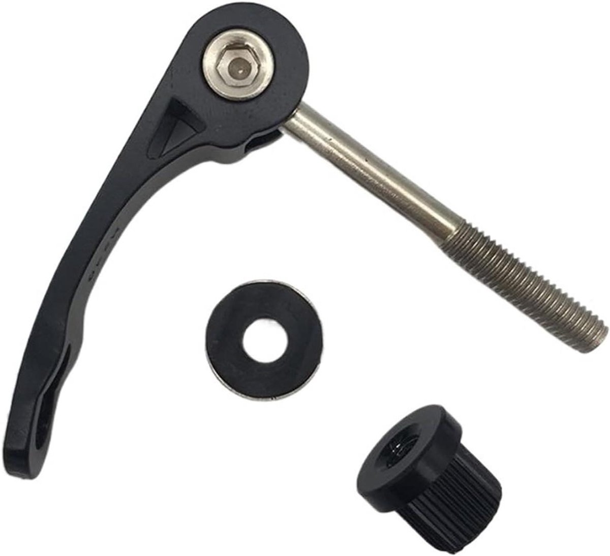 Fietszadelpenklem - Snelspanner Zadelpen - Zadel Verstellen - Gereedschapsloze Installatie - M6x60mm - Zwart