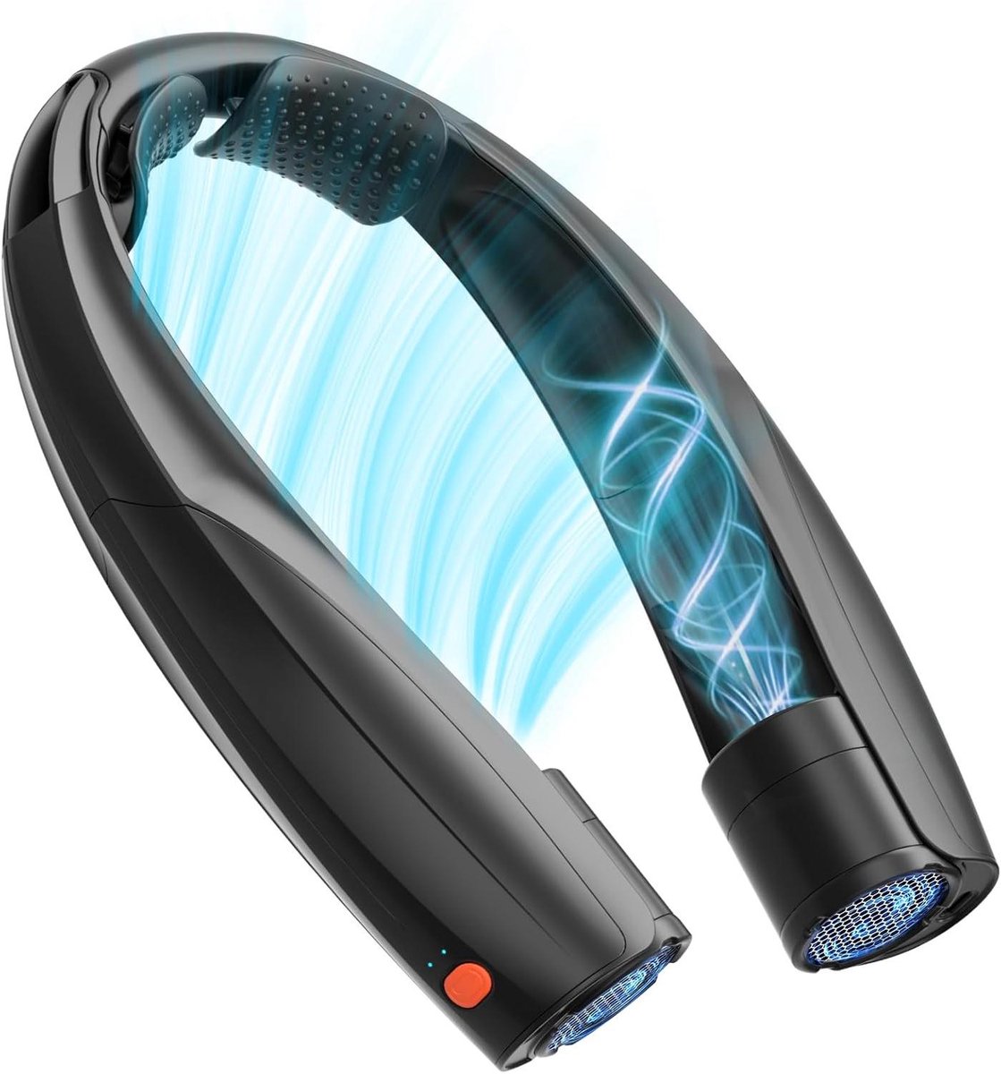 Draagbare nekventilator - Persoonlijke ventilator - Buitenactiviteiten - 6000 mAh accu - 20 uur looptijd - Zwart
