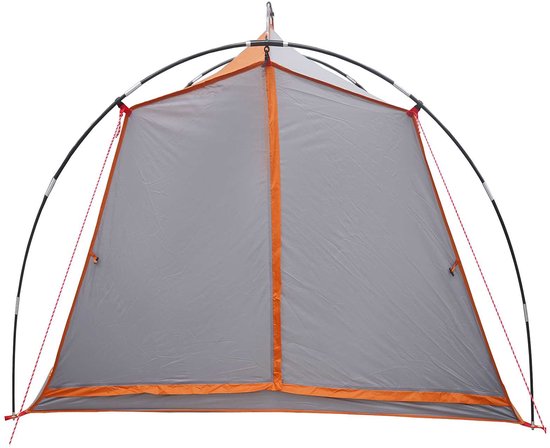 vidaXL - Tunneltent - Grijs - en - Oranje - 2-persoons van Vidaxl — afbeelding 3