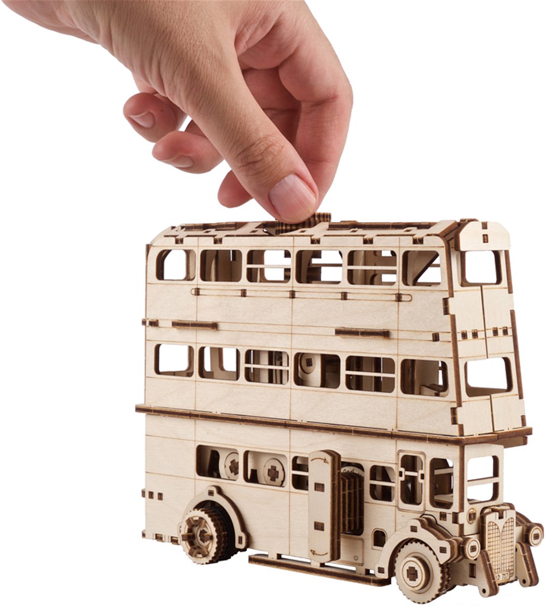 UGEARS 3D Modelbouw - The Knight Bus™ - Harry Potter™ - Mechanisch Bouwpakket Hout - Educatief Speelgoed — afbeelding 15