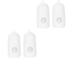 Vogel Drinkfontein - Water Dispenser Vogels - Vogels Voeden - Duurzaam Kunststof - 4 Stuks - Wit