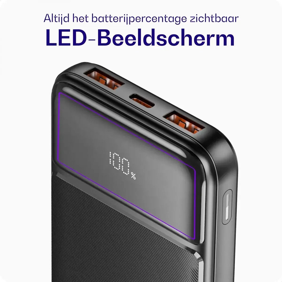 Duo Pack 10.000 mAh Powerbank Buddi Boost - Reisformaat - LED Display - USB-A - USB-C Snelladen - Universele Draagbare Oplader voor Telefoon & Tablet - Noodpakket - Ideaal voor Handbagage - Zwart – foto 8