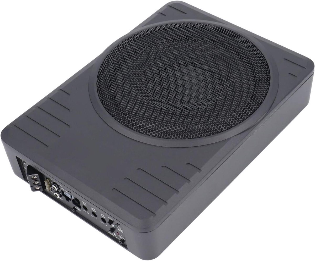 Actieve Subwoofer - Onder Stoel - Auto Geluid - Ingebouwde Versterker - 10 Inch - Zwart