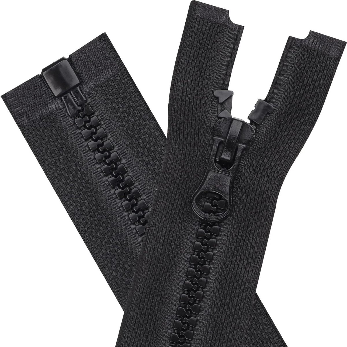 Ritssluitingen Set - Naai Ritsen - Kleding Reparatie - Deelbaar Ontwerp - 5 Stuks 45 cm - Zwart