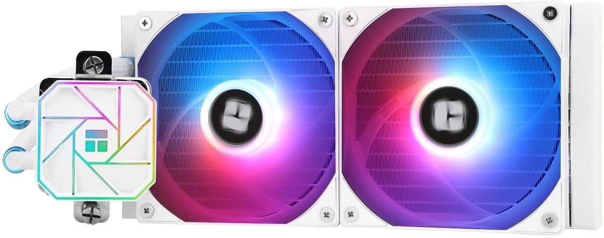 CPU Waterkoeler - AIO Systeem - Processor Koelen - ARGB Verlichting - 240mm Radiator - Wit