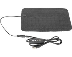 Reptiel Verwarming - Warmtemat Huisdier - Temperatuur Reguleren - Drie Instellingen - 22x16 cm - Zwart