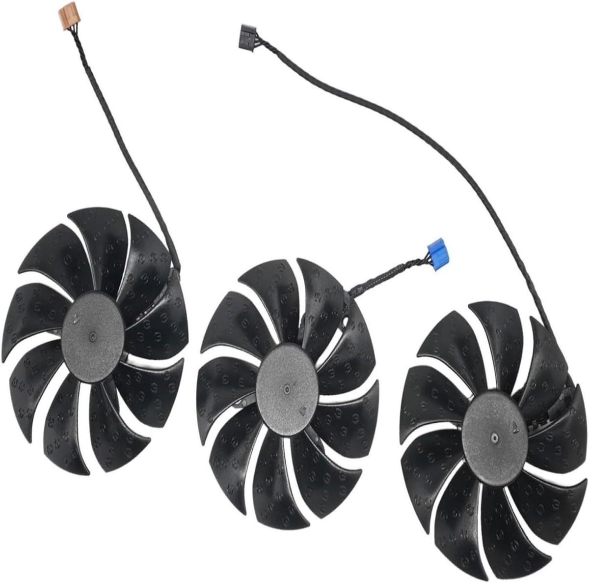 Grafische Kaart Ventilator - Koeler Fan - Computer Koeling - 3 Stuks Set - 86mm Diameter - Zwart
