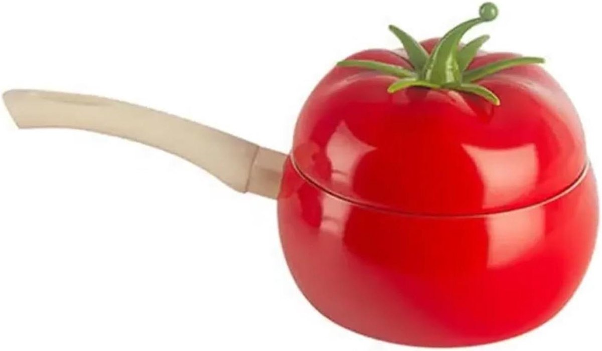 Koekenpan Vorm - Soeppan Aluminium - Koken en Stoven - Gelijkmatige Warmteverdeling - 32.5 cm - Rood