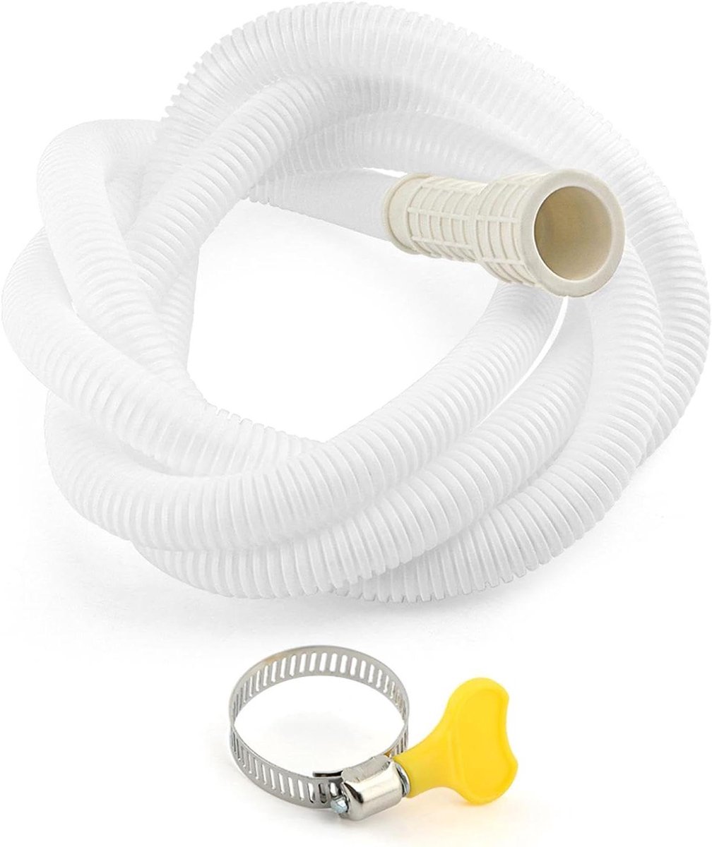 Afvoerslang Set - Slang Adapter - Apparaten Aansluiten - Flexibel PP+TPR Materiaal - 2 Meter - Wit