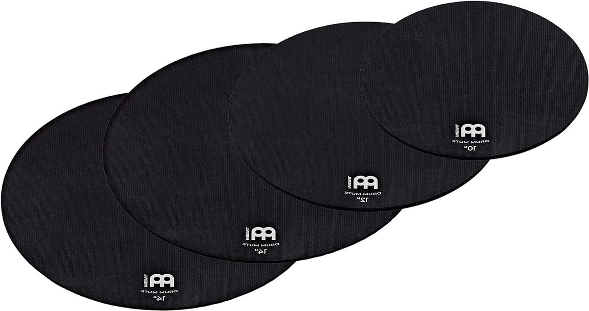 Drumdemper set - Oefen dempers - Stil oefenen - Zacht rubber materiaal - 25-35 cm - Zwart