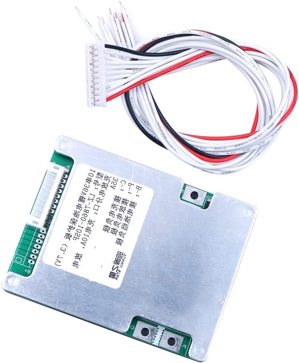 Batterij Bescherming Board - Li-ion BMS - Batterij Levensduur - 10 Serie Cel - 35A Stroomsterkte - Groen