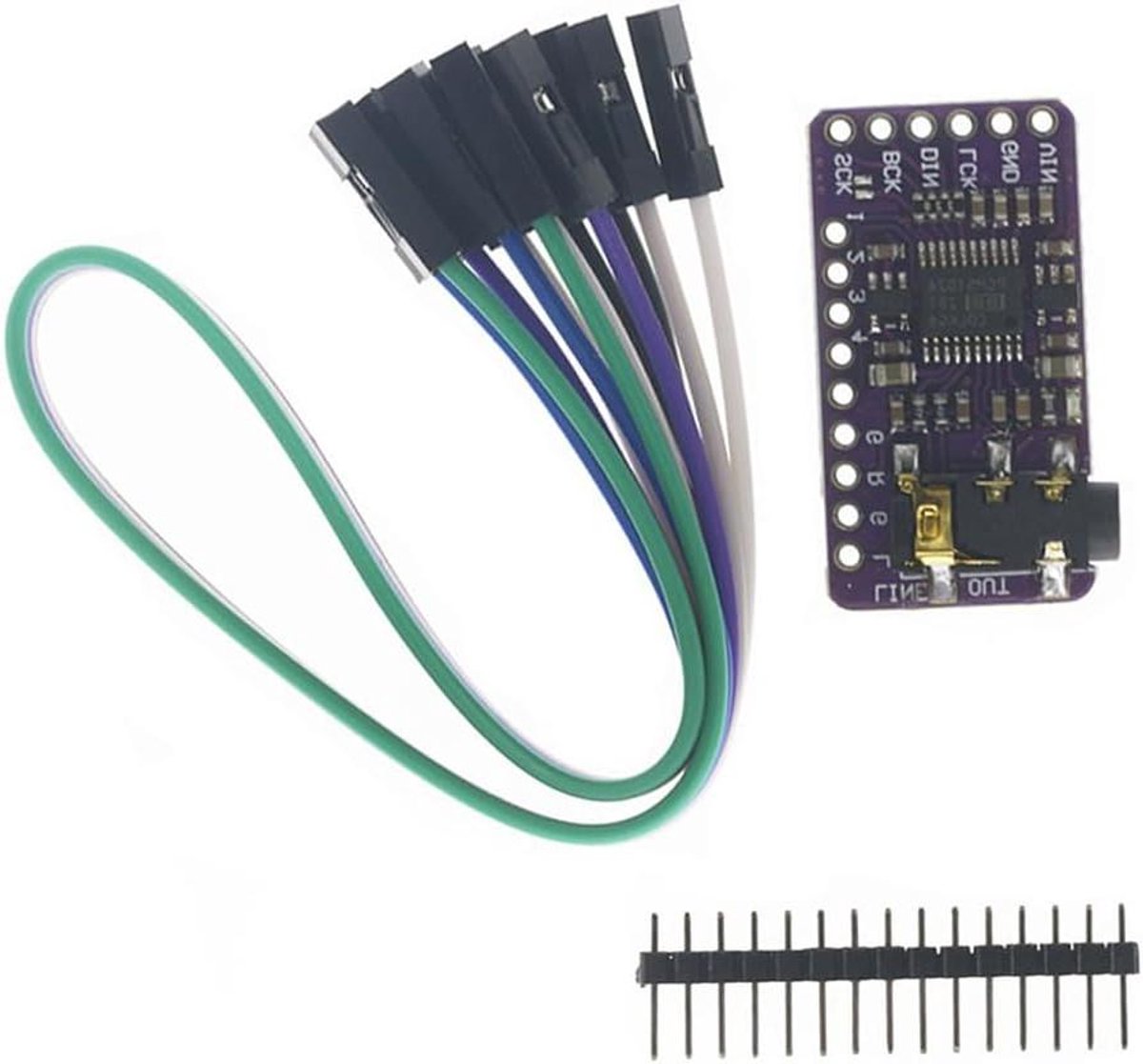 Audio DAC Module - Digitale Converter - Muziek Verbeteren - Verliesvrije Audio - 32x17mm - Groen