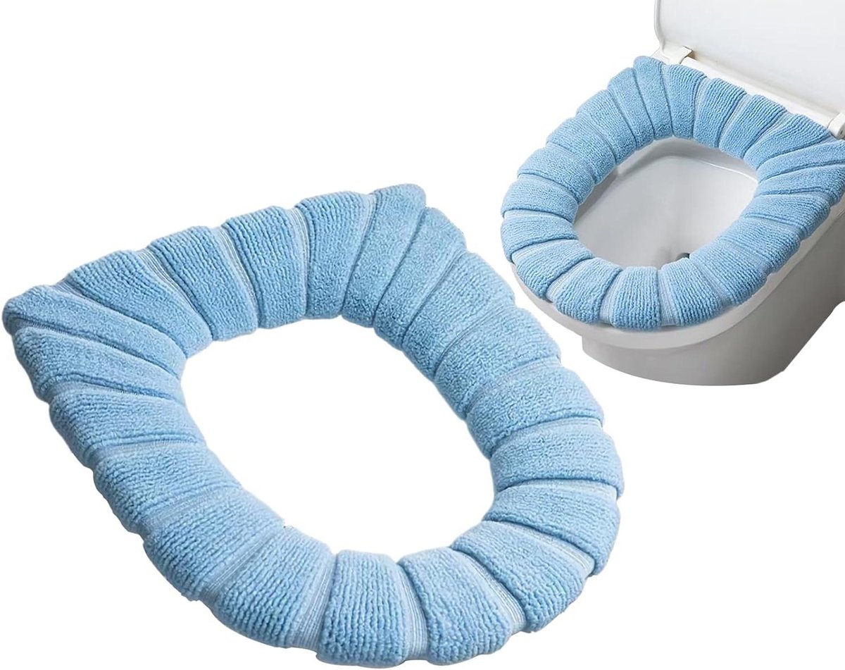 Toiletzitting Hoezen - Zachte Pads - Badkamer Comfort - Wasbaar En Herbruikbaar - 5 Stuks - Blauw