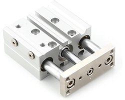 Luchtcilinder - Geleidestang Cilinder - Pneumatische Beweging - Drie-schacht Ontwerp - 20 mm - Metaal