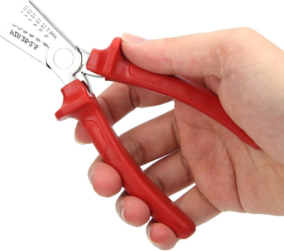Krimptang - Draadkrimper - Elektra projecten - Ergonomisch ontwerp - 0.25-2.5 mm² - Rood