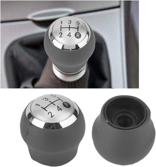 Schakelknop - Pookkop Auto - Auto Interieur - Duurzaam ABS PU - 5 Snelheden - Zwart van Merkloos — afbeelding 5