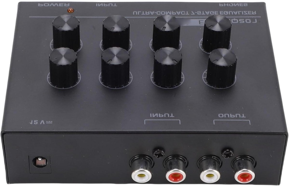 Geluidsequalizer - Audio aanpassing - Auto audio - 7-bands aanpassing - 35 mm - Zwart