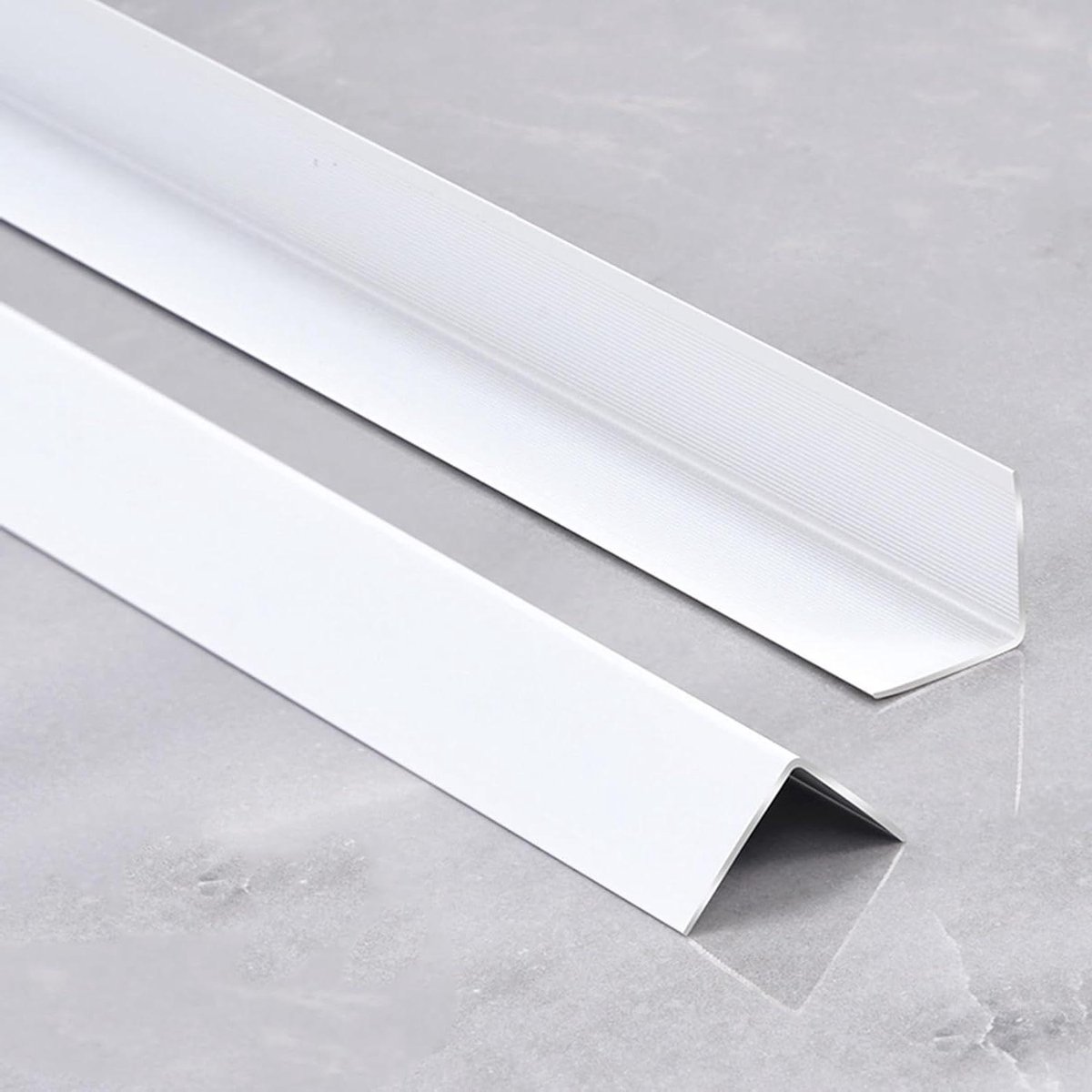 Vloerprofiel Randafwerking - Decoratieve Balk - Vloeren Afwerken - Waterdicht Onderhoudsvriendelijk - 10mm Breed - Wit