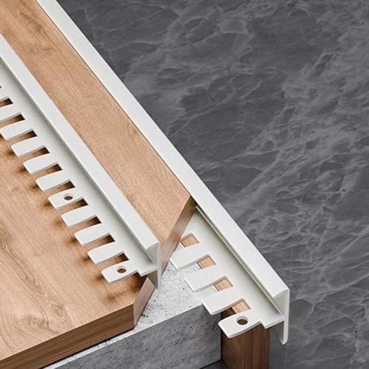 Trapneusprofiel Metaal - Randafwerking Tegels - Trap Veilig Maken - Buigbaar Ontwerp - 90 cm 3 Stuks - Aluminium