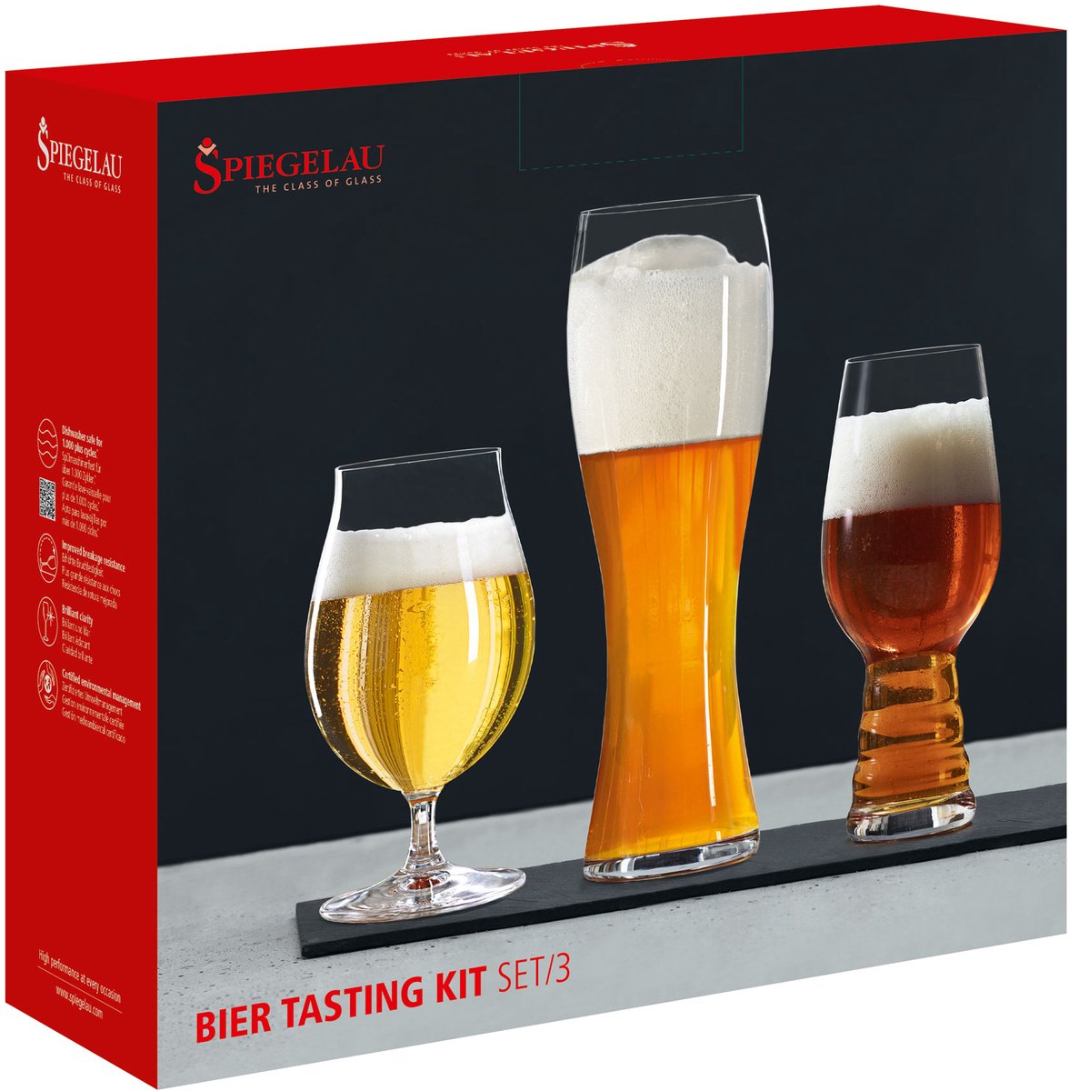 Spiegelau Beer Classics Tasting Kit, 3-delig, pilsglas, witbierglas, IPA-glas, bierglas, kristalglas, 4991691