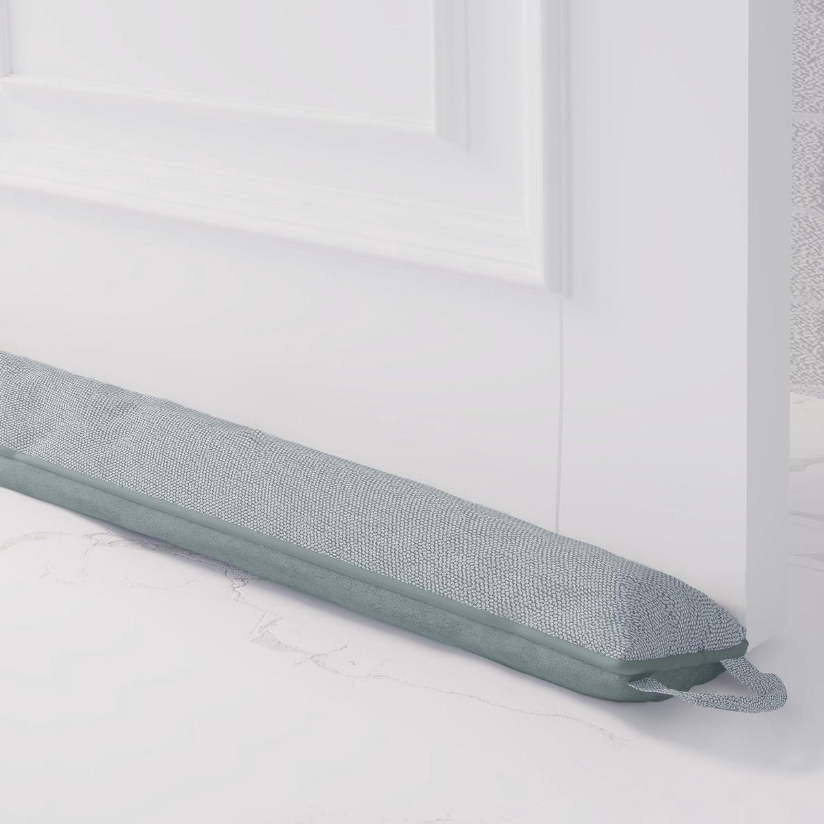 Tochtstopper Deur - Windstopper Isolatie - Energie Besparen - Dubbelzijdig Materiaal - 90 cm Lengte - Grijs