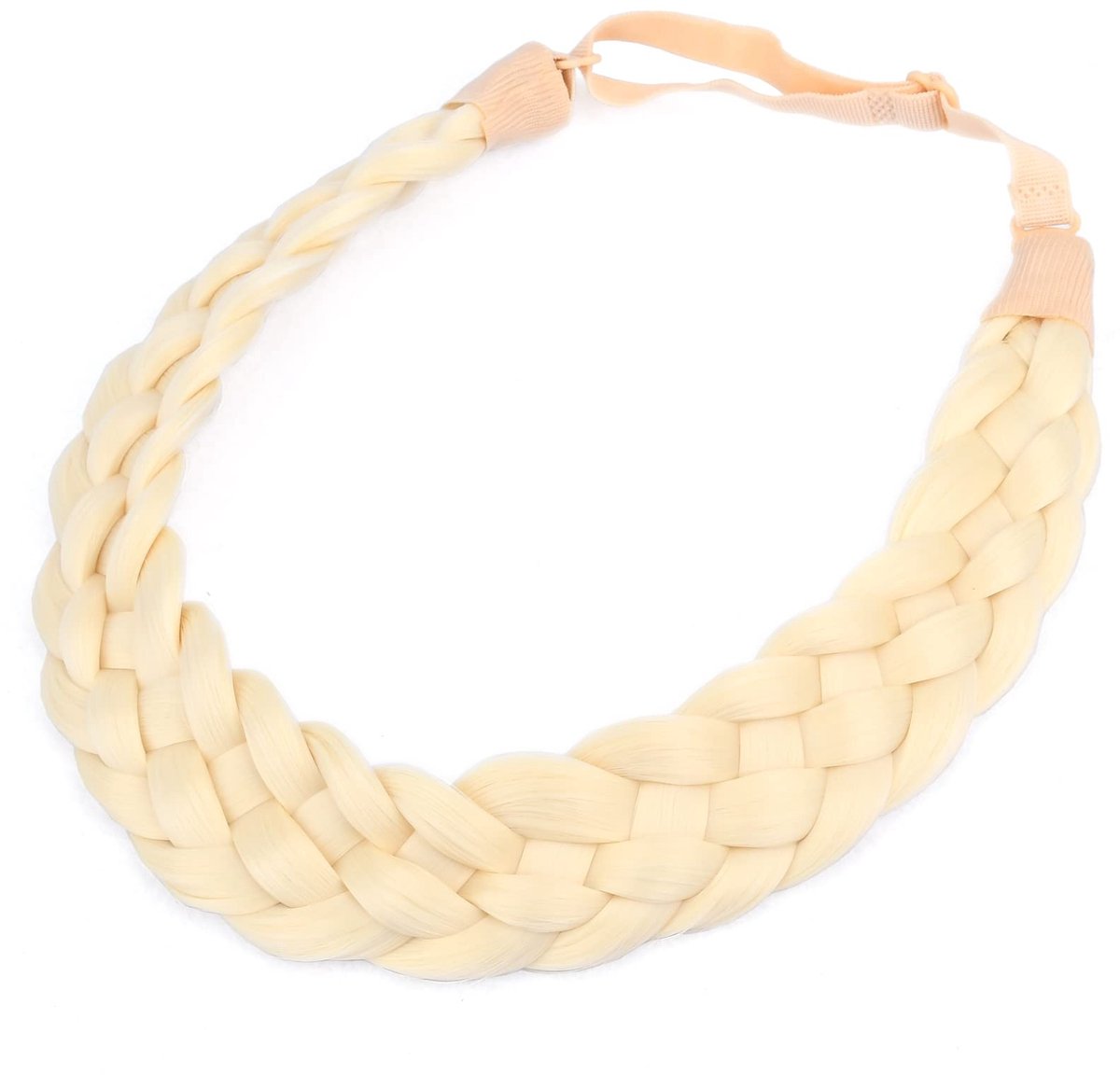 Allecto - Gevlochten Hoofdband - Synthetisch Haar - Elastisch en Comfortabel - Lichtblond - Vlechten voor Dames - Beauty-Accessoire voor Meisjes