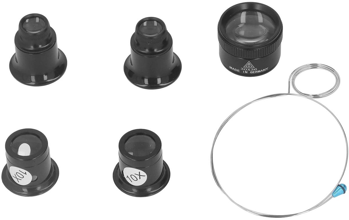 Allecto - Juweliers Loep - Vergrootglas 10X 20X 30X - Draagbaar en Lichtgewicht - Voor Sieraden en Horloges - Ideaal voor Reparaties en Experiment