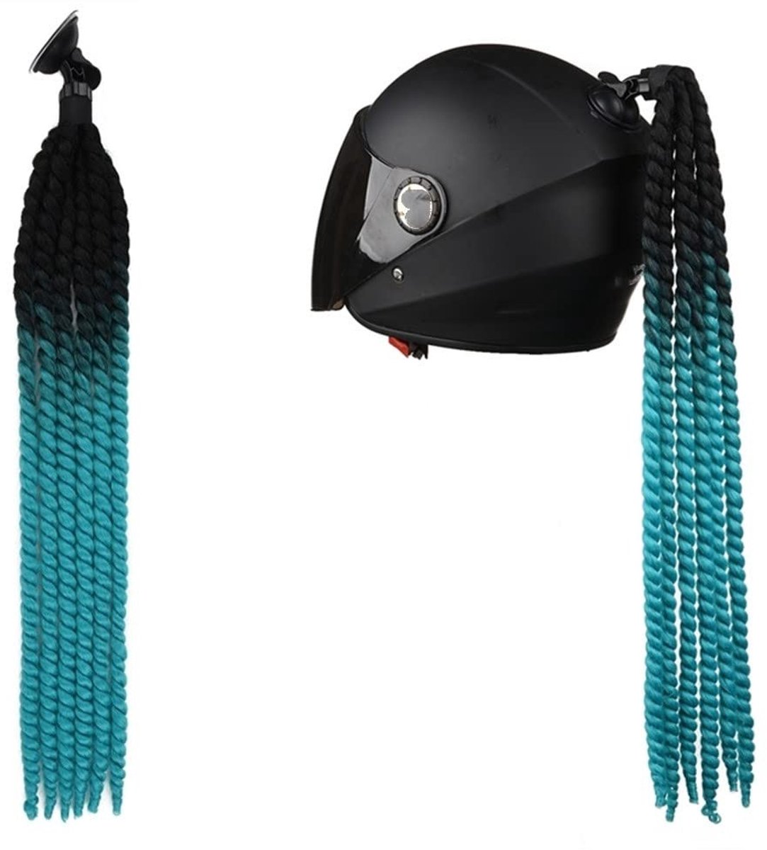 aladdien - Motorhelm Braid - Ponytail Accessoire - Fiets en Motor - Comfortabel ontwerp - Veiligheid - Geschikt voor dames - Kleur zwart