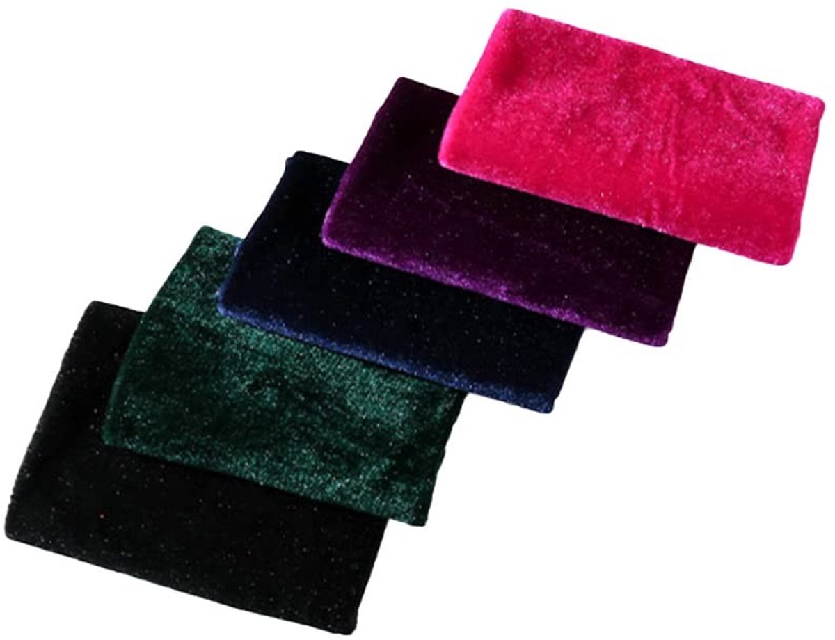 Velvet Patchwork Set - 5 Stuks 25x25 cm - Voor DIY, Quilten en Creatieve Projecten
