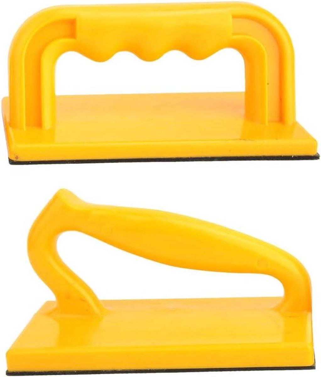 Veiligheidsduwblok - Houtbewerkingstool - Veilig Zagen - Ergonomisch Handvat - 15 x 8 x 10 cm - Geel