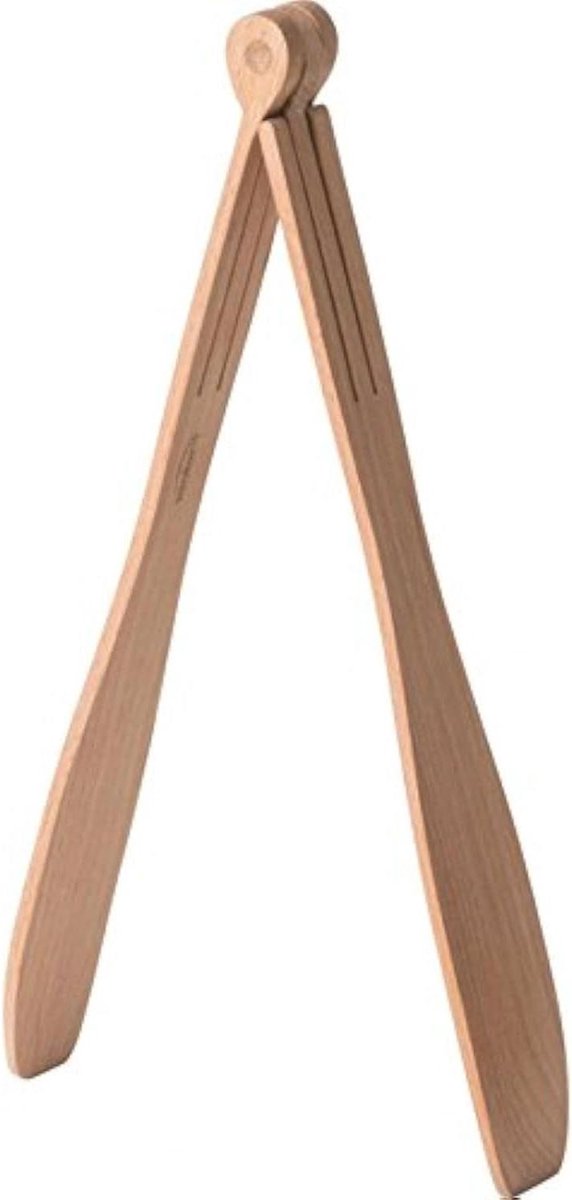 Houten Grill Tangen - Barbecue Tangen Keuken - Koken en Grillen - Makkelijk Schoon te Maken - 31 cm Lengte