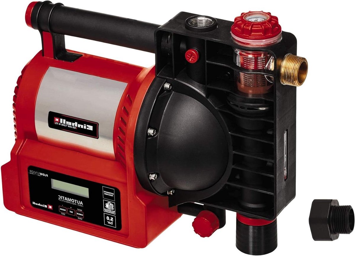 Huiswaterautomaat - Waterpomp Automatisch - Water Besparen - LCD Flow Sensor - 4600 Liter Per Uur - Roestvrijstaal Look