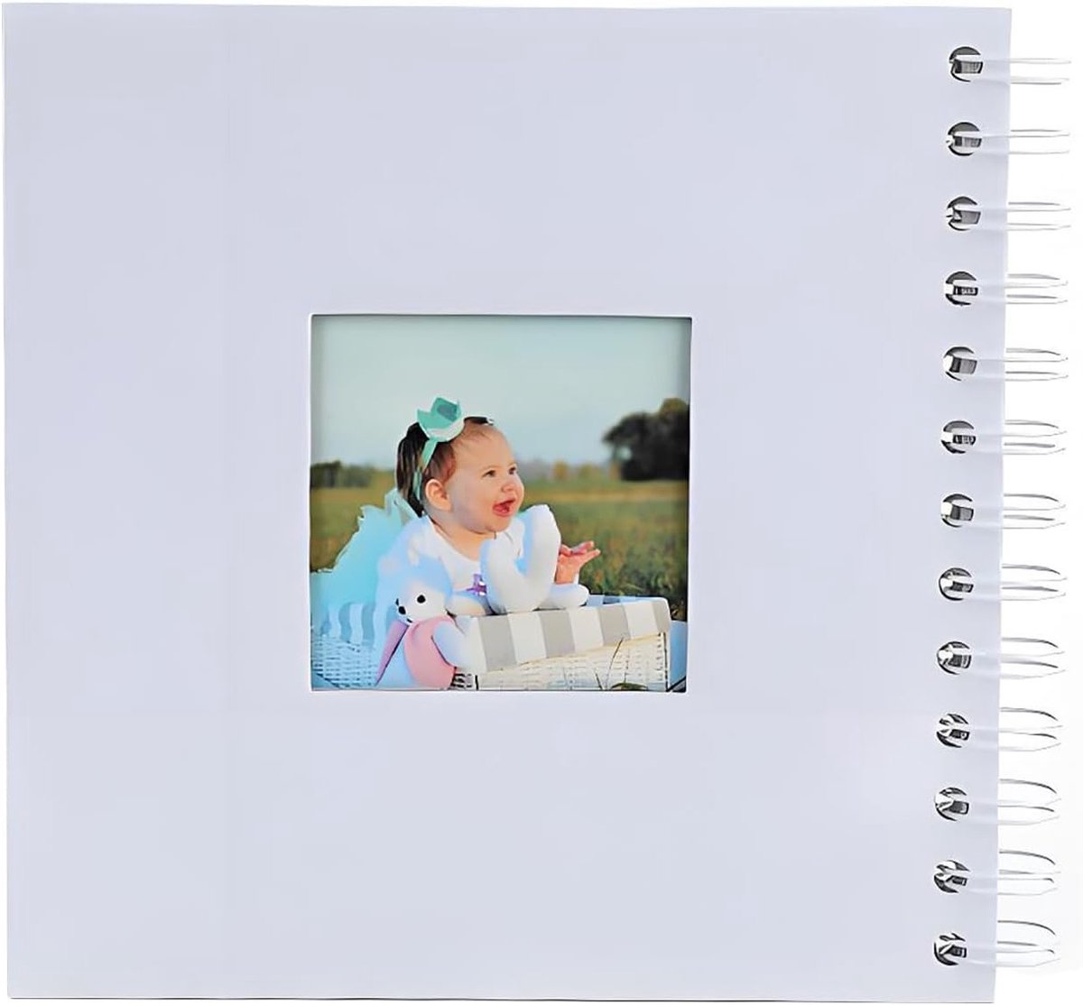 DIY Fotoalbum met 20 Zwarte Pagina's, Gastenboek voor Verjaardagen en Trouwen, 17 x 17 cm met Witte Kaft