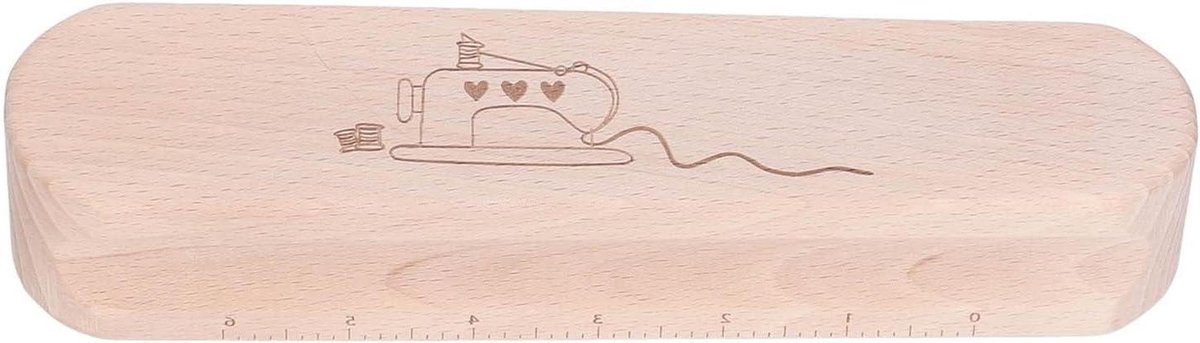 Quilters Clapper - Strijk Hout - Kleding Strijken - Ronde Hoek - 25 cm - Houtkleur