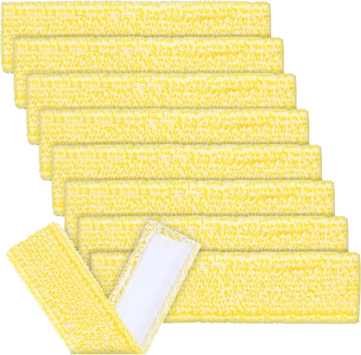 Wasbare microvezeldoeken voor glasreinigen - 8 absorberende reservepads, geel