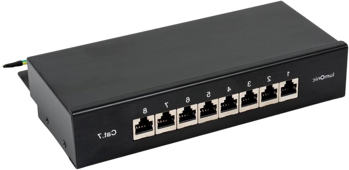 Patchpaneel Desktop - Netwerk Paneel - Netwerk Installatie - 10 Gbit/s PoE - 10 Inch 8 Poort - Zwart