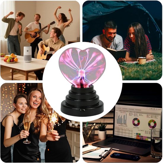 Plasma Lamp - Sfeerverlichting Bollamp - Decoratieve Verlichting - Aanraak- en Geluidsgevoelig - 11 x 11 x 11 cm - Meerkleurig — afbeelding 5