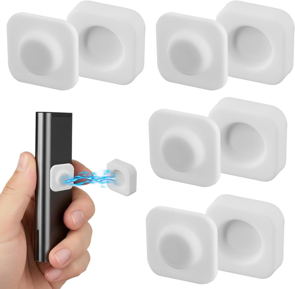 Afstandsbediening Houder - Magneet Ophanging - Opgeruimd Huis - Zonder Boren - 4 Stuks - Wit